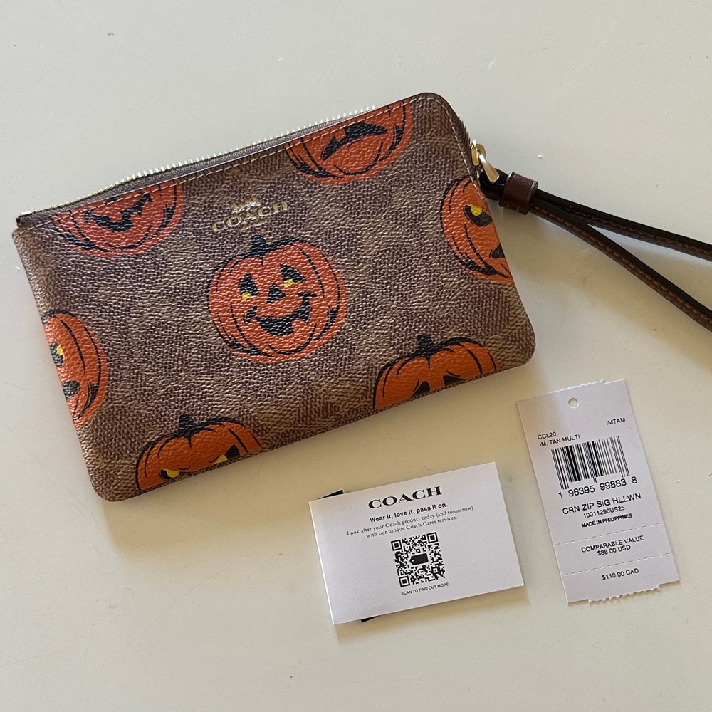 Coach Pumpkin Wristlet